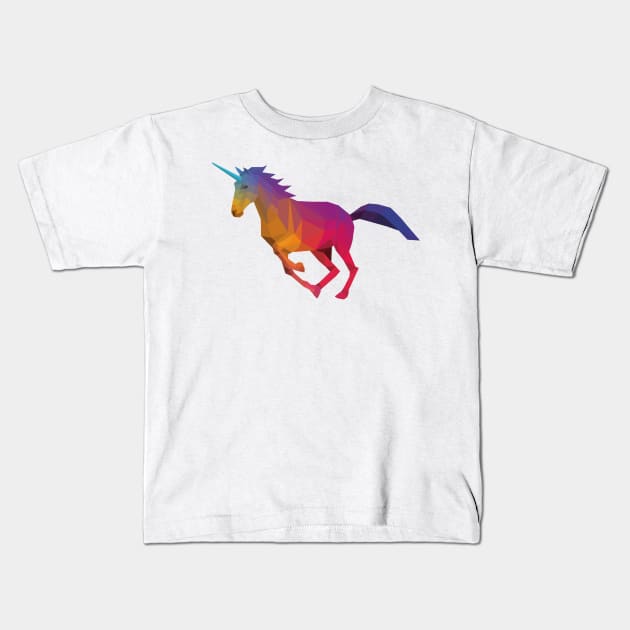 Rainbow Unicorn Kids T-Shirt by shaldesign